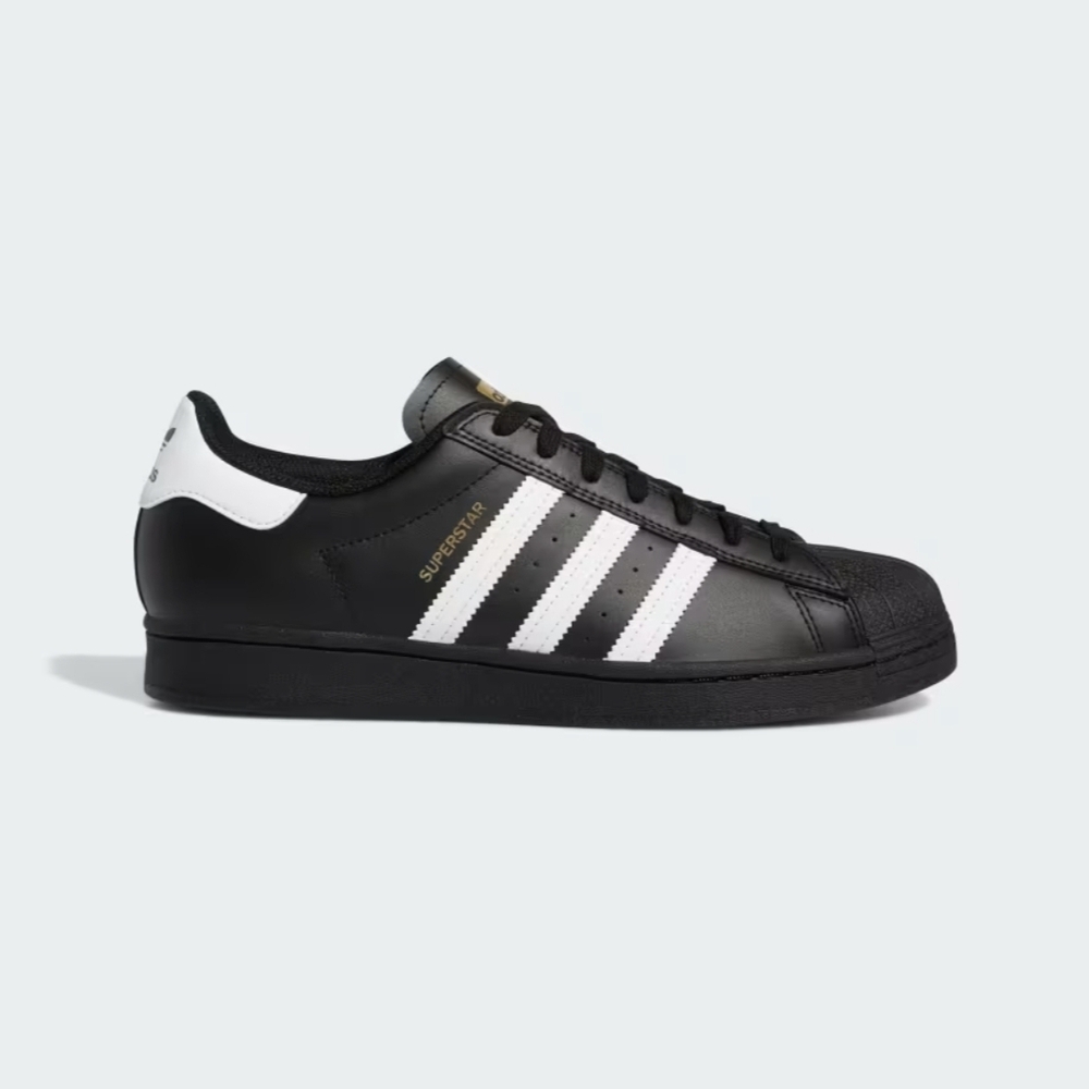 NWOB ADIDAS Superstar Sneakers Black and White Leather Men's Size 11